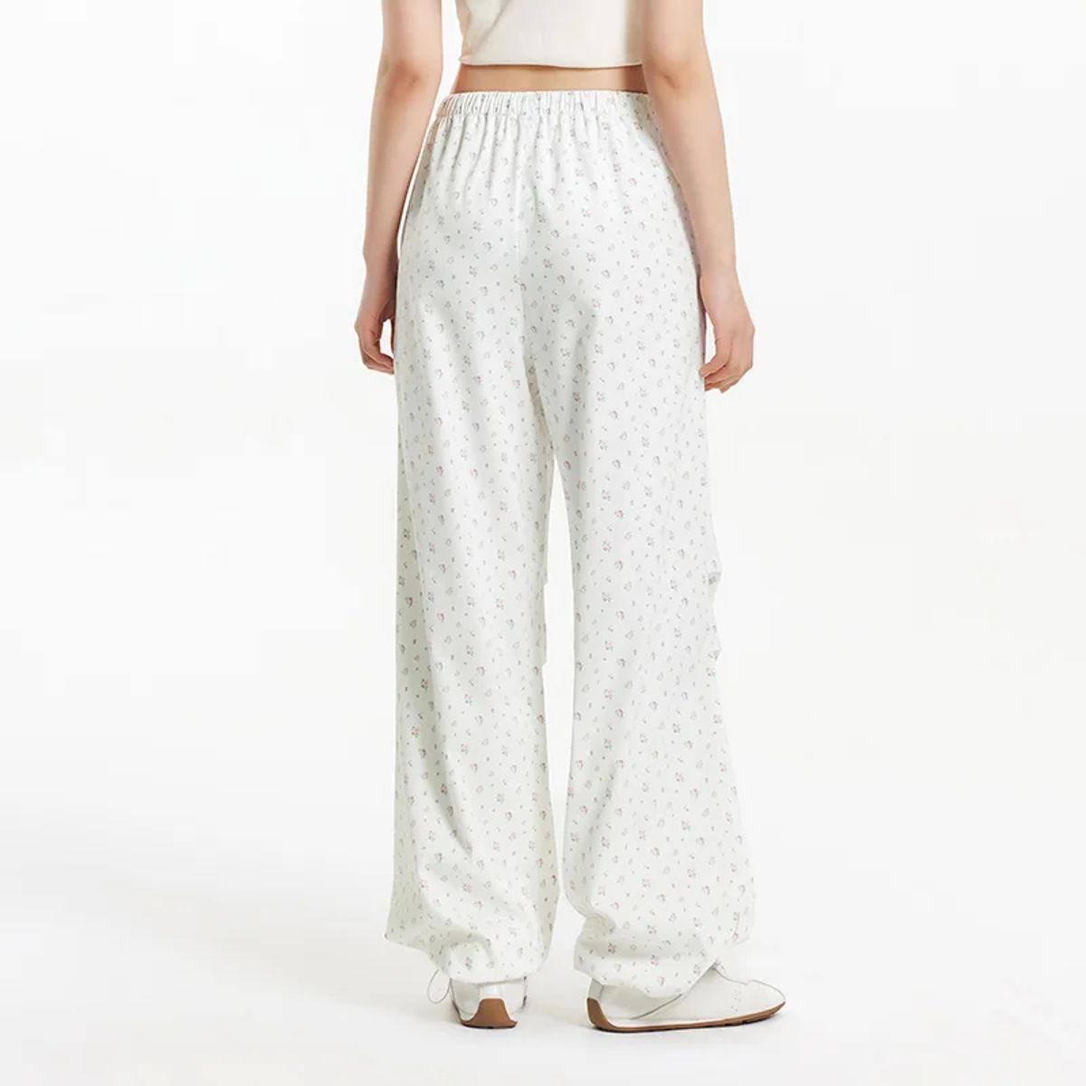 Floral Print Wide-Leg Pants – Sweet Summer Style with Drawstring Waist Semir - Women's Trousers 2