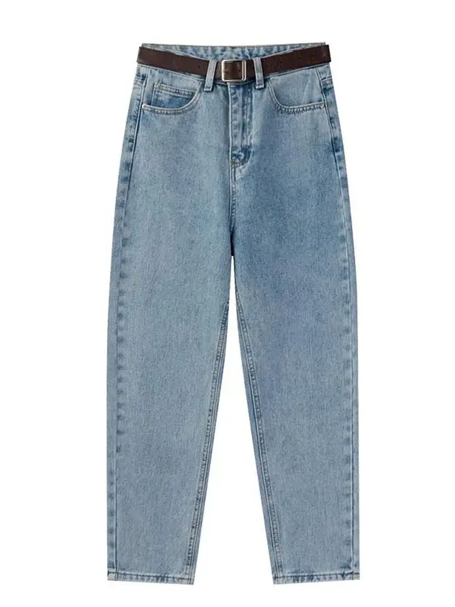 Vintage High Waist Harem Jeans for Women Ankle-Length Streetwear