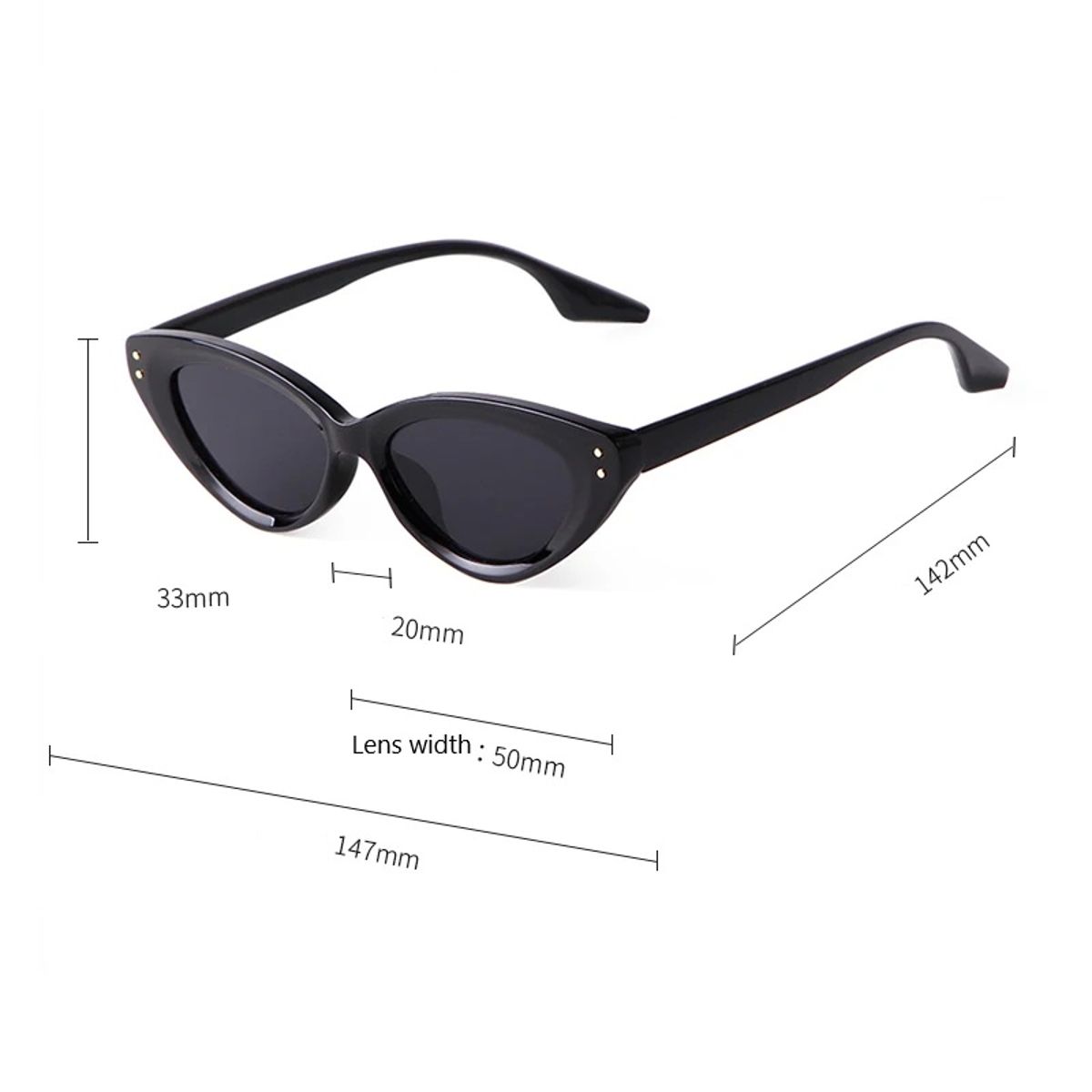 Chic Cat Eye Sunglasses with Rivet Detail for Parties Sorvino - Women's Cat Eye Sunglasses 4