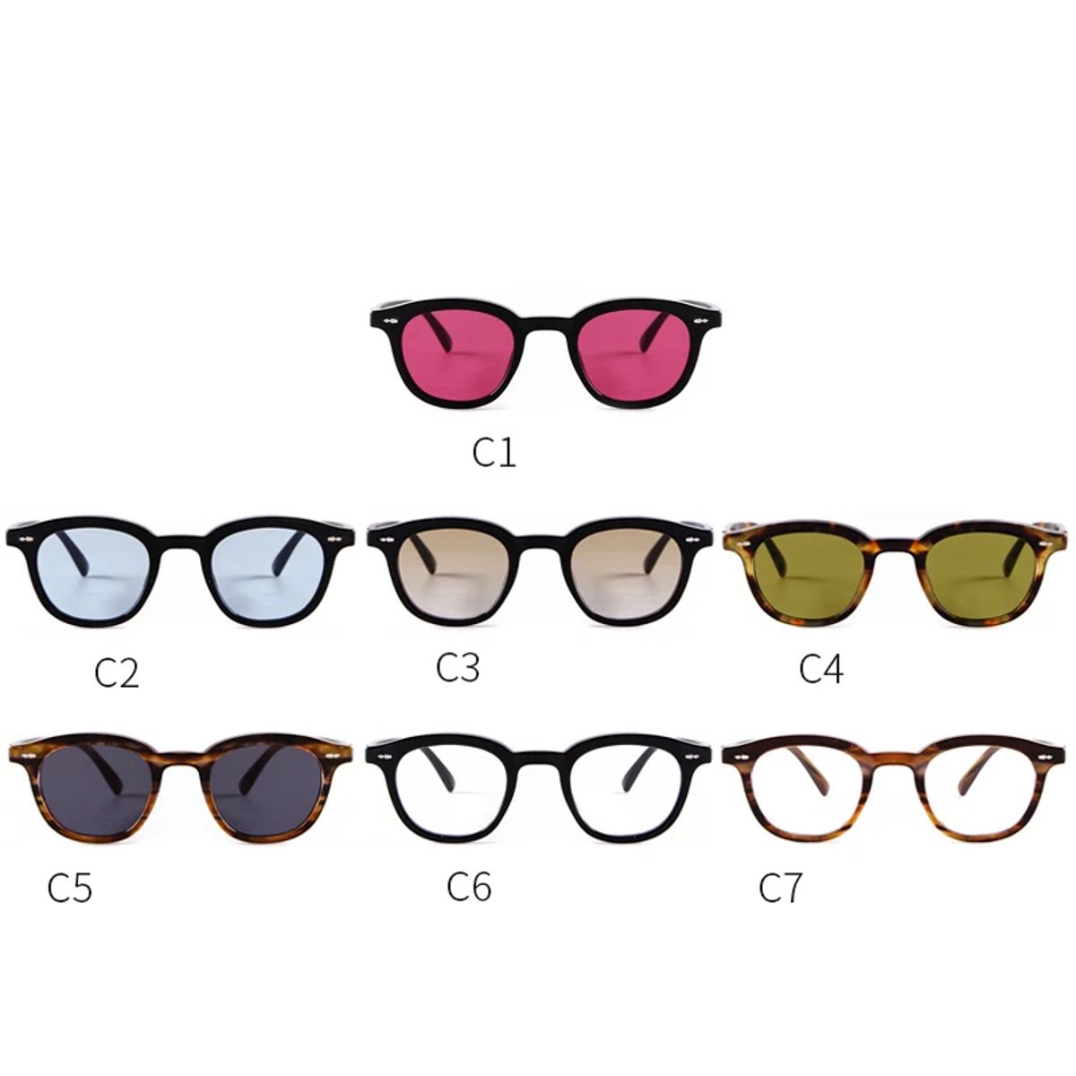 Retro Round Rivet Sunglasses with Gradient UV Protection Lenses Sorvino - Women's Round Sunglasses 1
