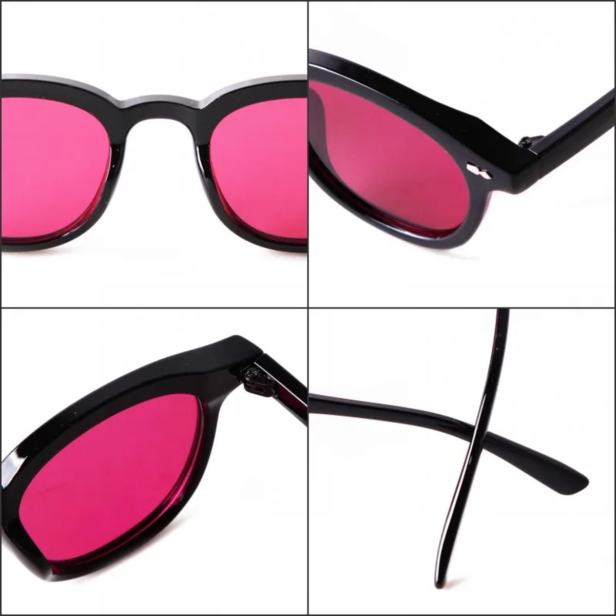 Retro Round Rivet Sunglasses with Gradient UV Protection Lenses Sorvino - Women's Round Sunglasses 3