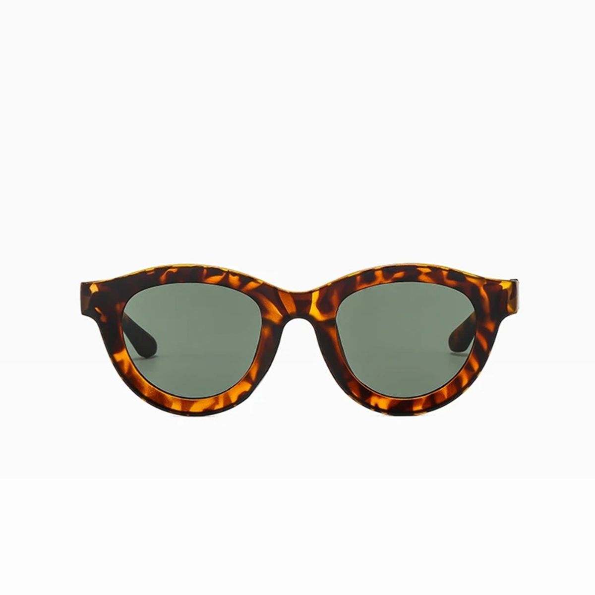 Trendy Vintage Oval Sunglasses with Leopard Frame and UV400 Lenses Sorvino - Women's Round Sunglasses 3