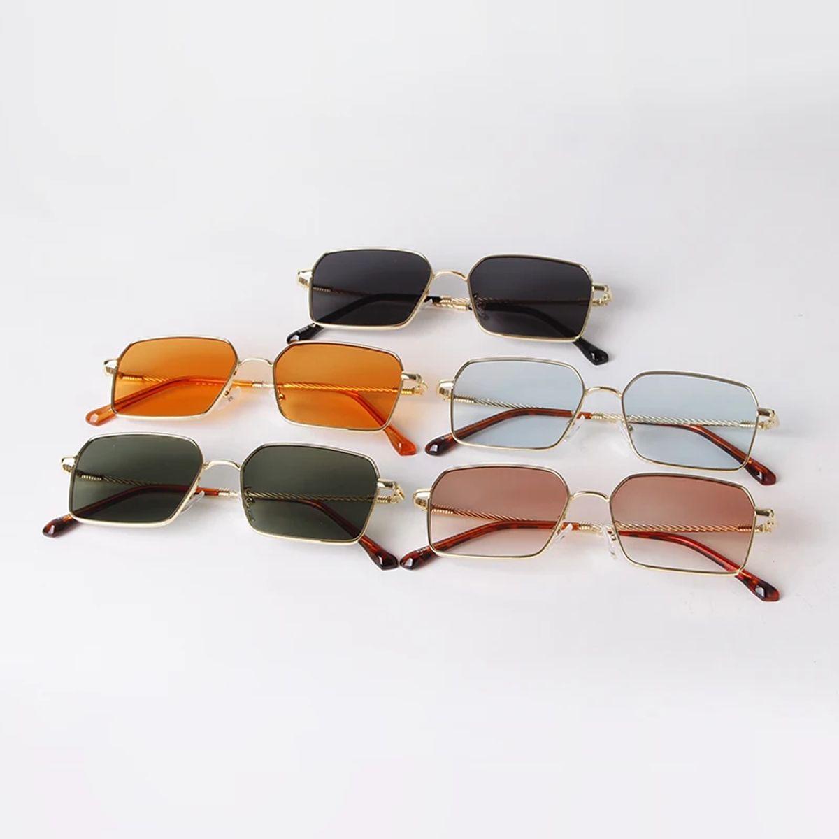 Fashion Square Metal Sunglasses with Gradient UV400 Sorvino - Women's Square Sunglasses 3