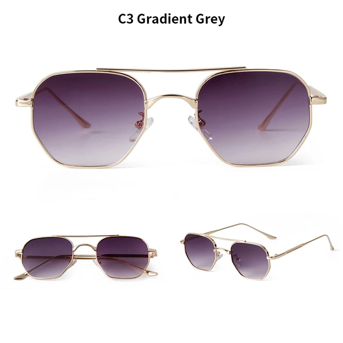 Stylish Metal Frame Square Sunglasses with Mirror UV400 Lenses Sorvino - Women's Square Sunglasses 1