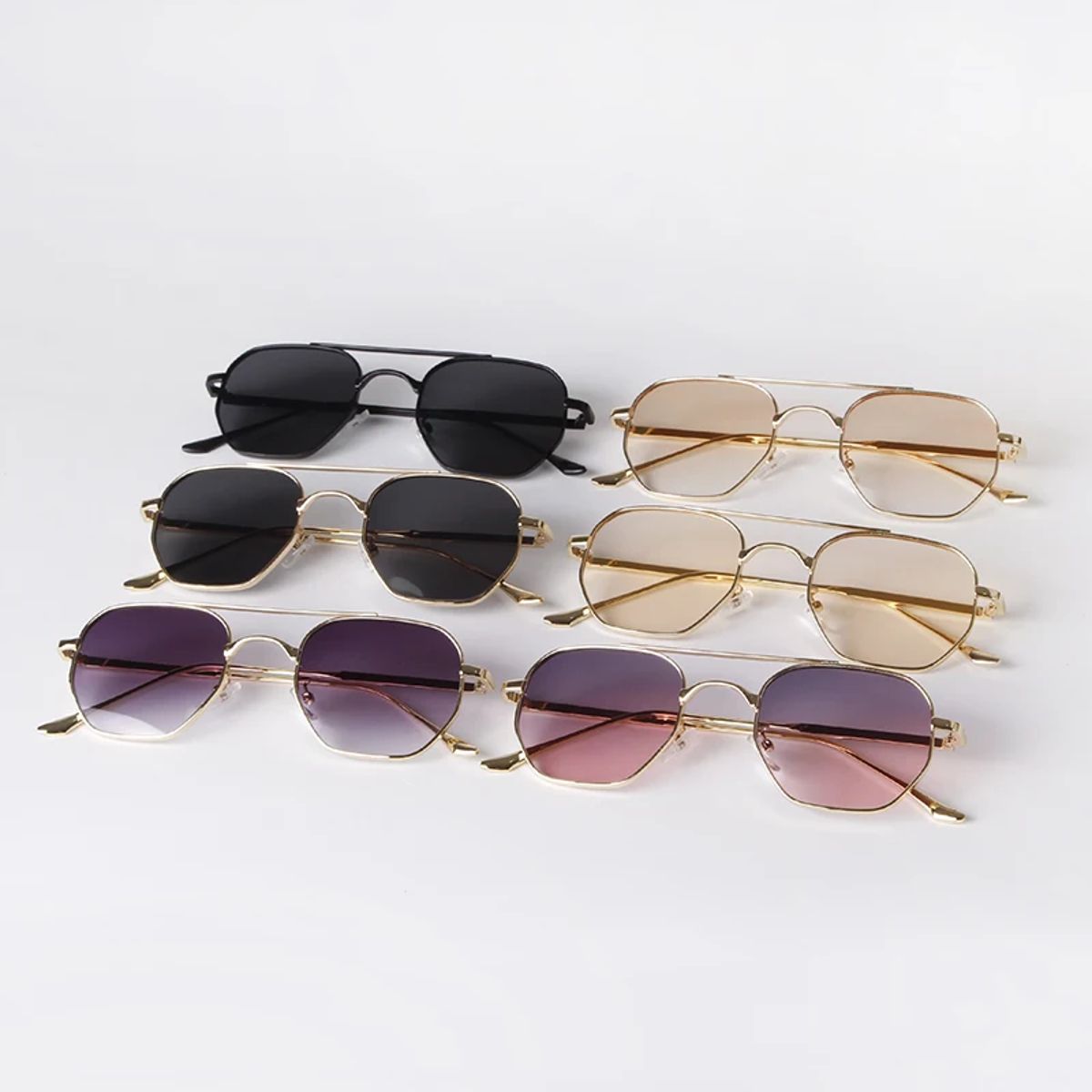 Stylish Metal Frame Square Sunglasses with Mirror UV400 Lenses Sorvino - Women's Square Sunglasses 4