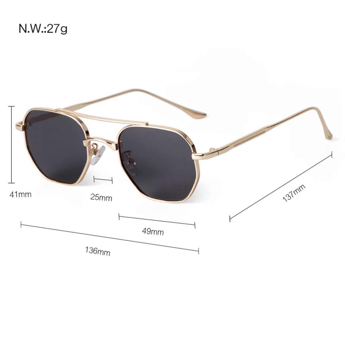 Stylish Metal Frame Square Sunglasses with Mirror UV400 Lenses Sorvino - Women's Square Sunglasses 5
