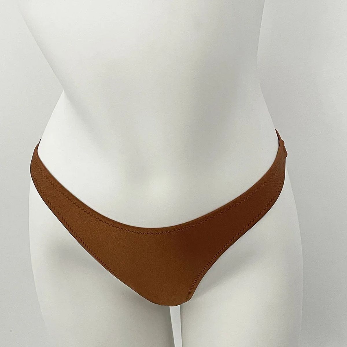 Strapless Thong Bikini Set with Knotted Detail and Bandeau Top