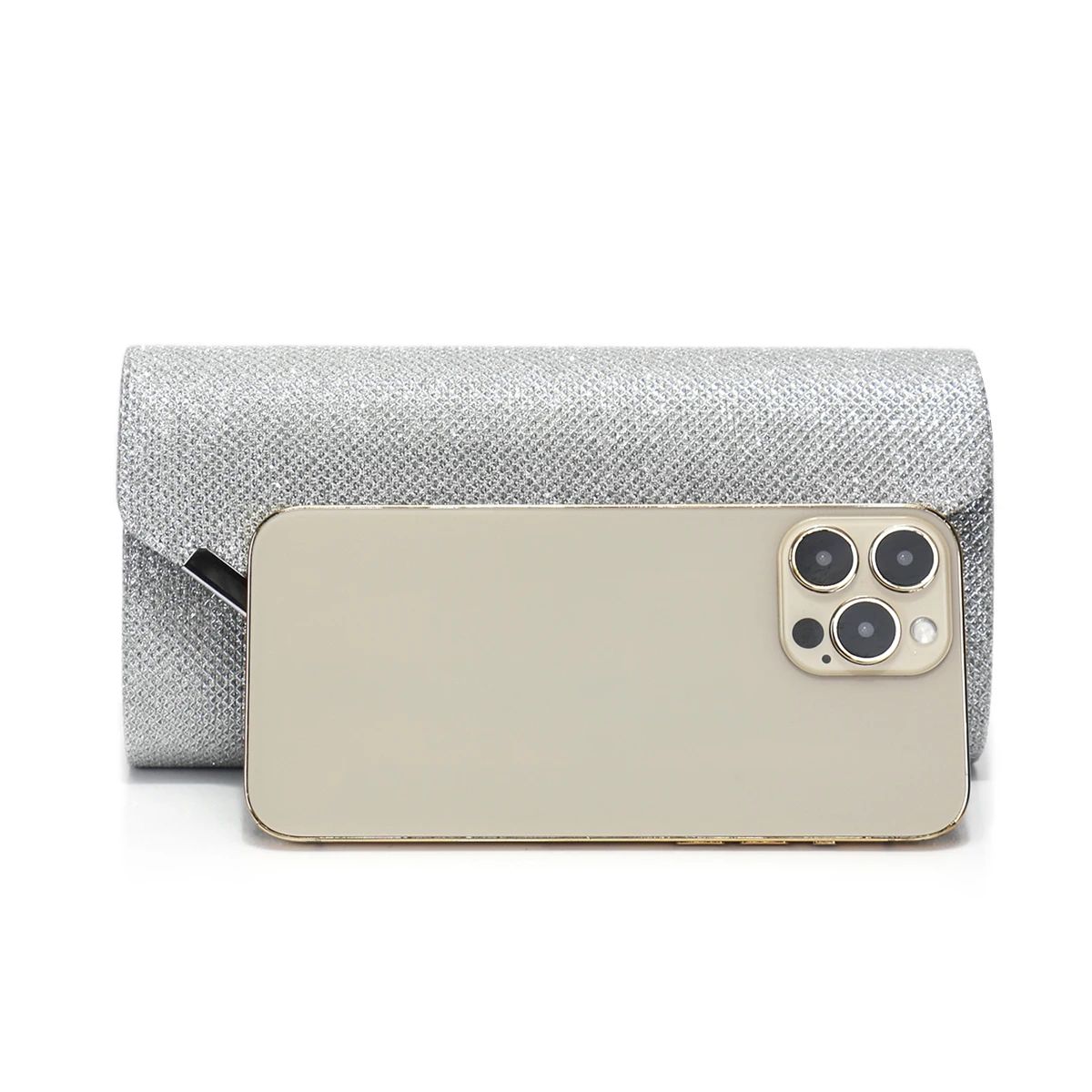 Sequin Envelope Clutch with Chain Strap for Evening Parties