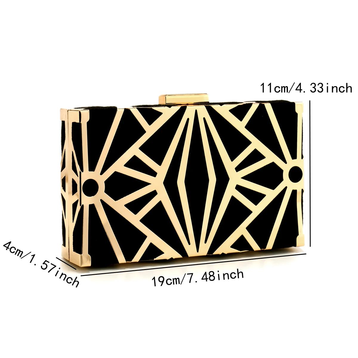 Hollow Out Glitter Clutch with Chain Strap for Evening Events
