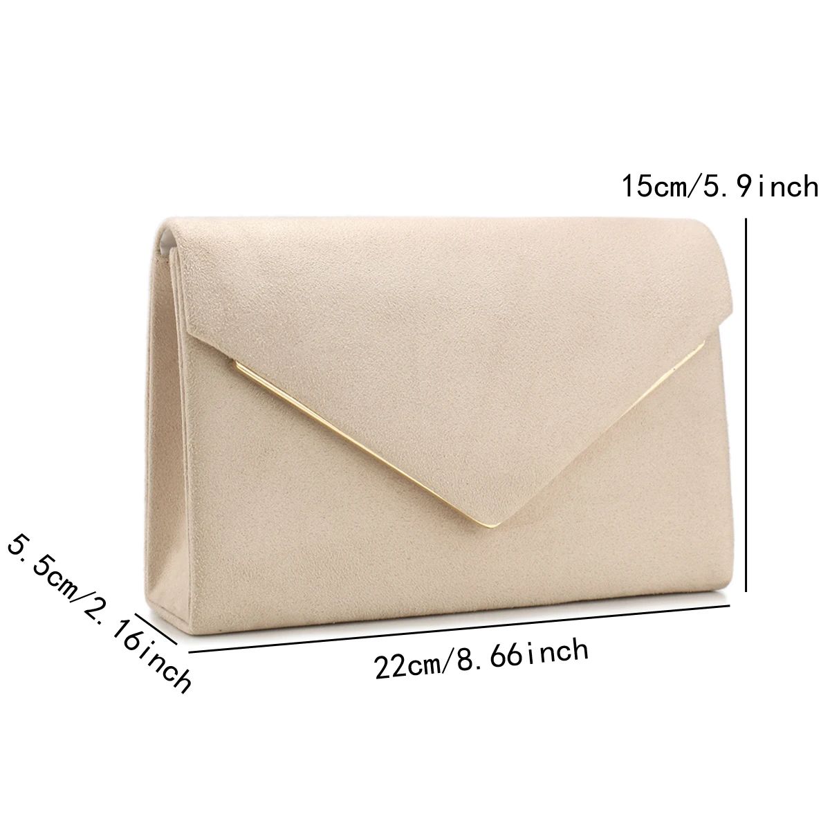 Envelope Clutch with Chain Strap for Prom and Party Wear