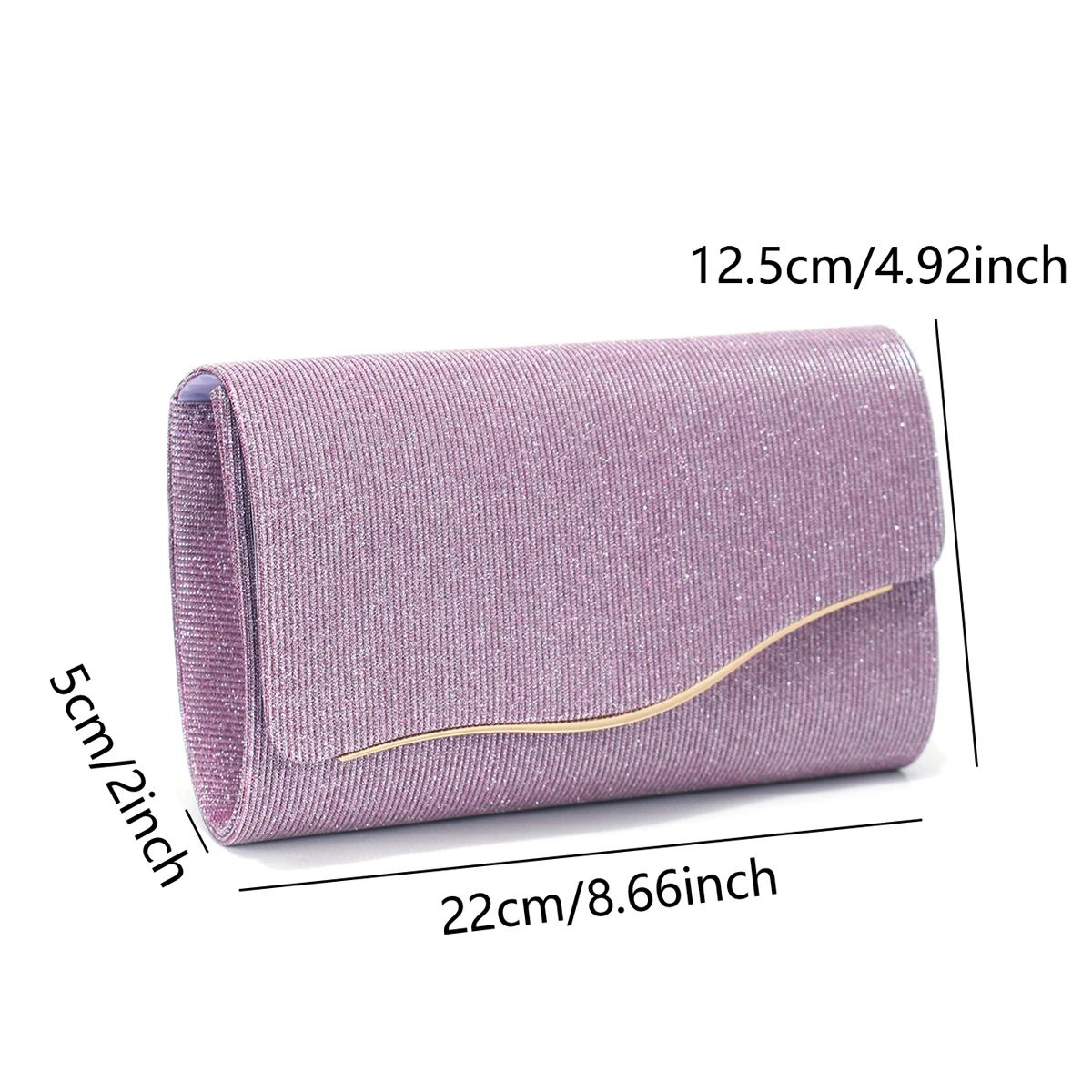 Glitter Envelope Clutch with Chain Strap for Party Wear Glitter Envelope Clutch with Chain Strap for Party Wear