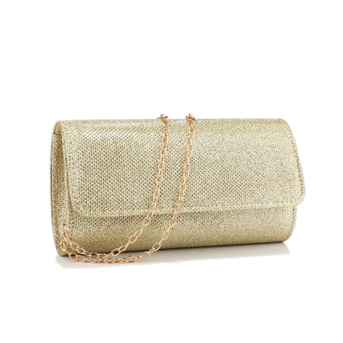 Glitter Envelope Clutch with Chain Strap for Casual Evenings Glitter Envelope Clutch with Chain Strap for Casual Evenings