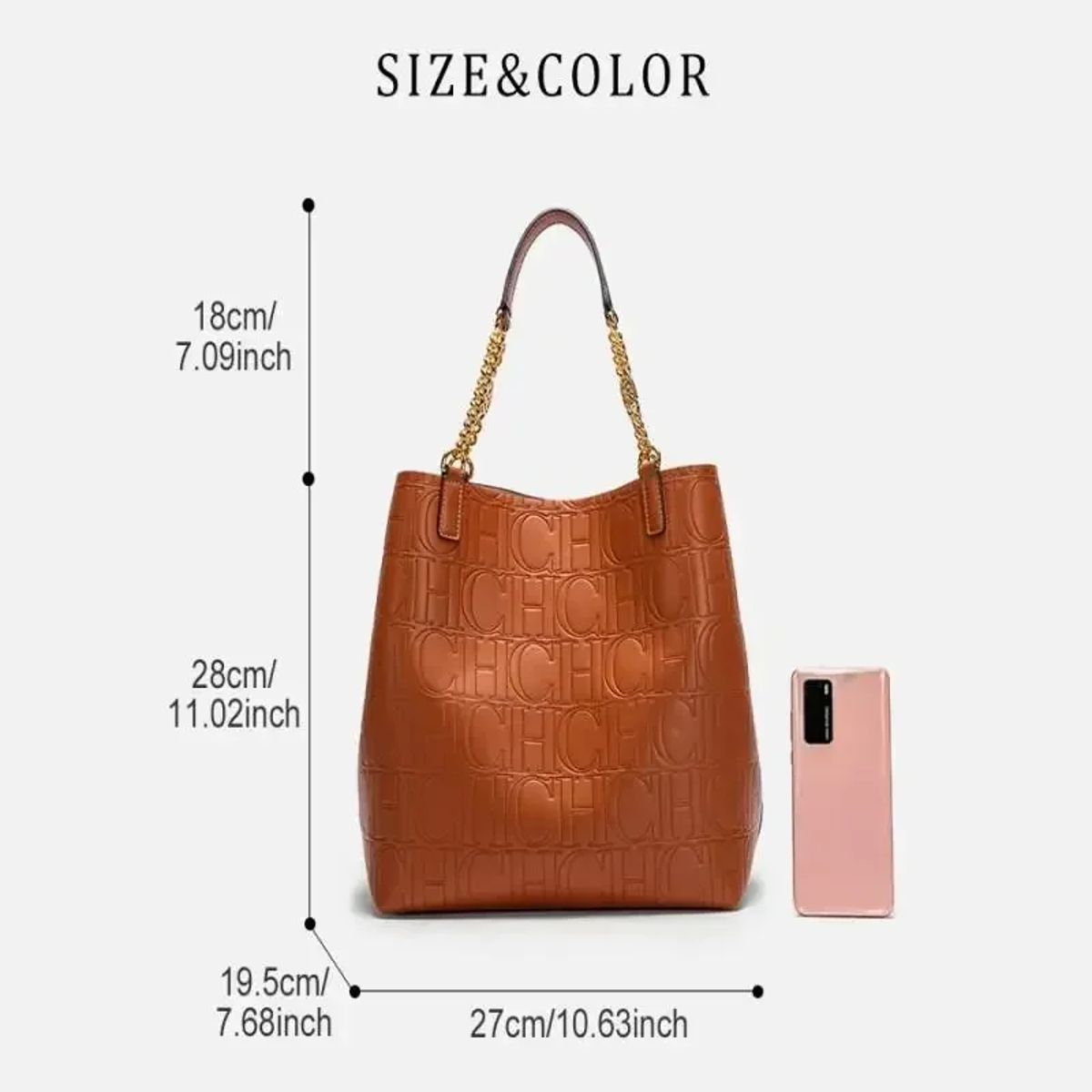 Large Solid Color Tote Bag for Daily Commuting Style