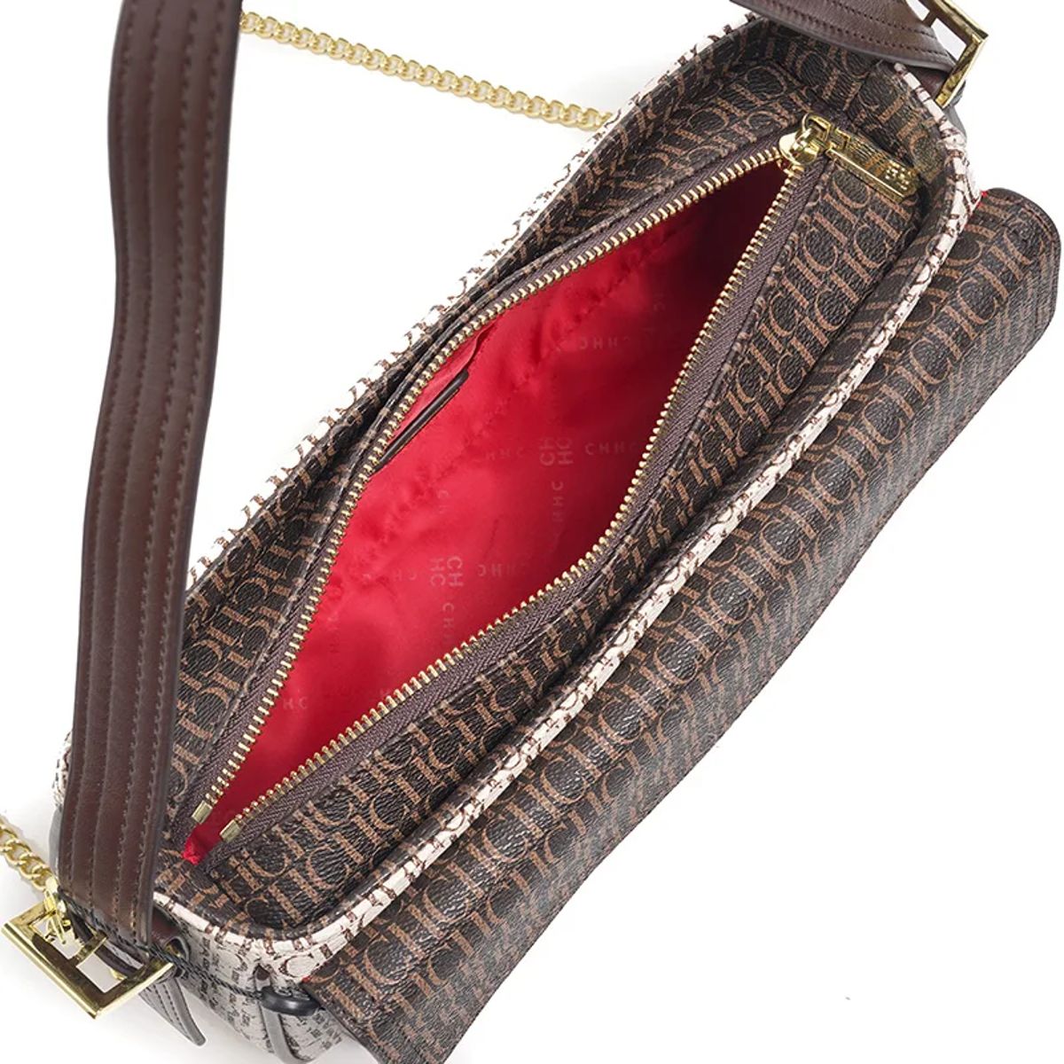 Light Luxury Chain Shoulder Bag with Flap Letter Design