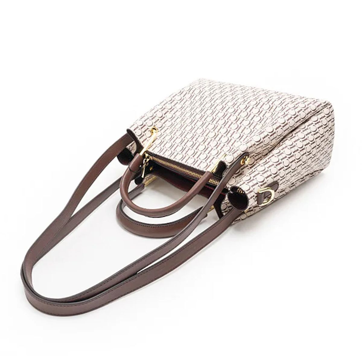 Elegant Letter-Print Women's Shoulder Bag with Spacious Interior