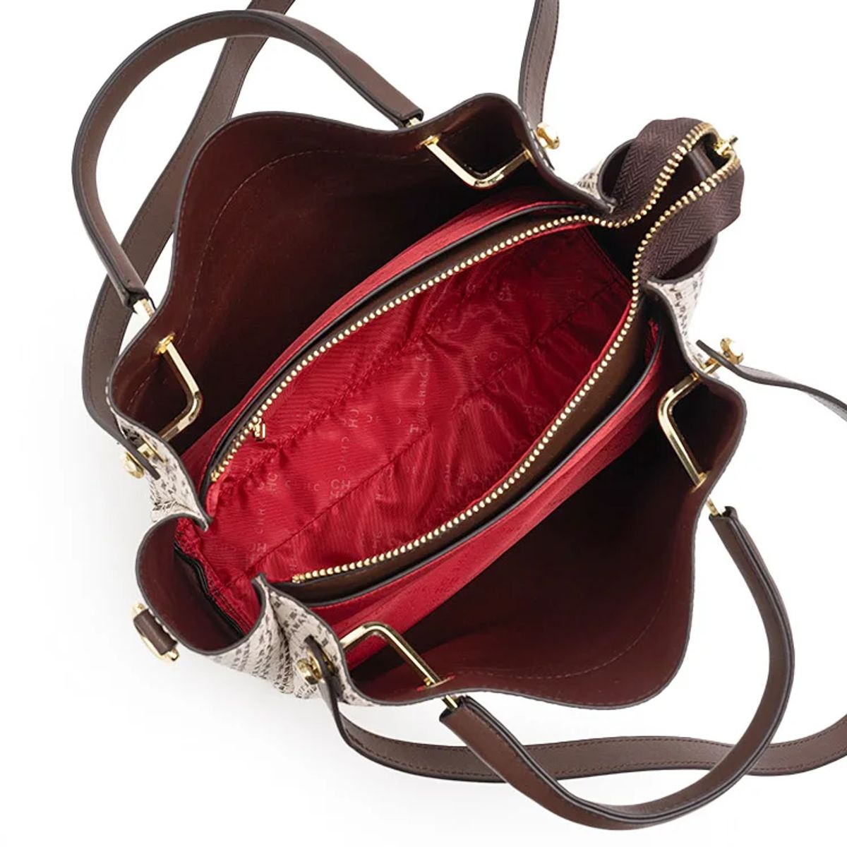 Elegant Letter-Print Women's Shoulder Bag with Spacious Interior