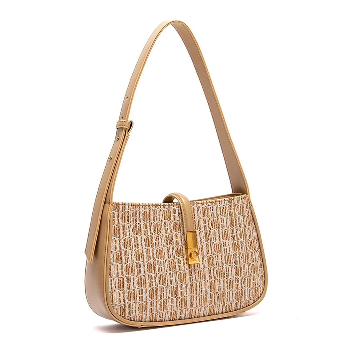 Chic Women's Dumpling Shoulder Bag with Letter Print Design