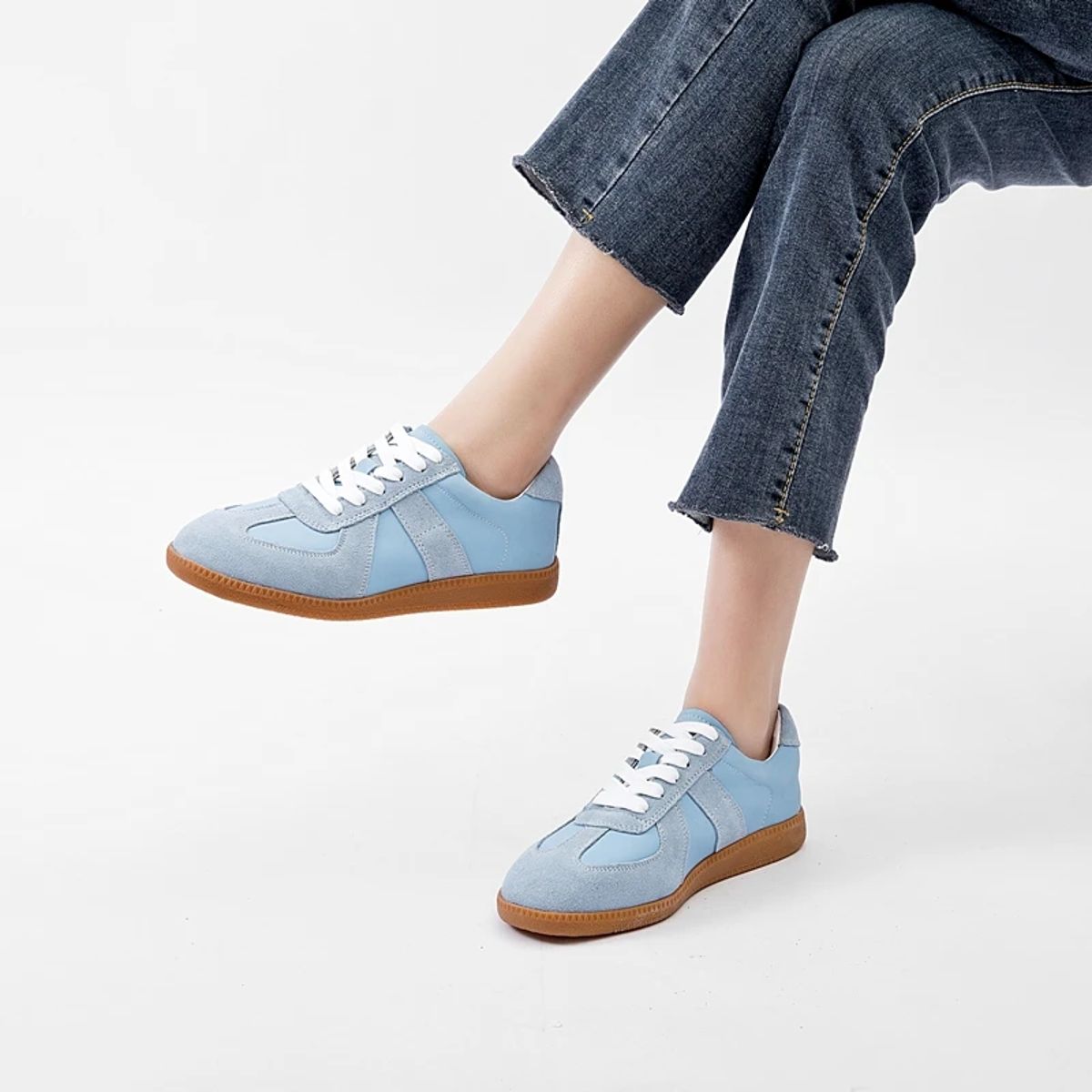 Genuine Leather Mixed Color Sneakers for Women’s Spring Comfort Aiyuqi - Women's Low Top Sneakers 2