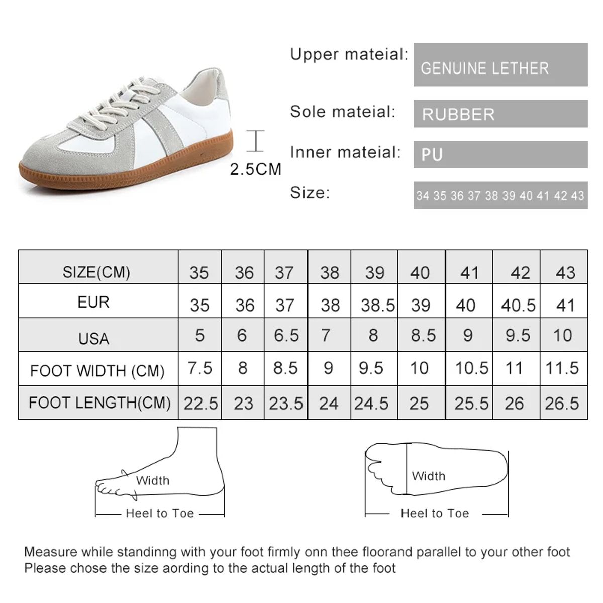 Mixed Color Leather Sneakers for Women with Flat Comfort Sole Aiyuqi - Women's Low Top Sneakers 4