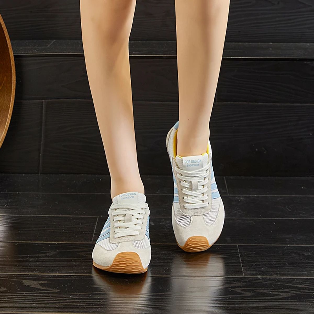 Breathable Lace-Up Flat Sneakers for Running and Daily Use Aiyuqi - Women's Low Top Sneakers 4