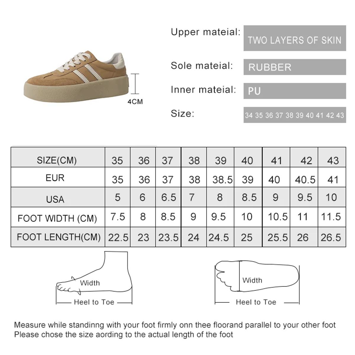 Aiyuqi - Women's Low Top Sneakers 4