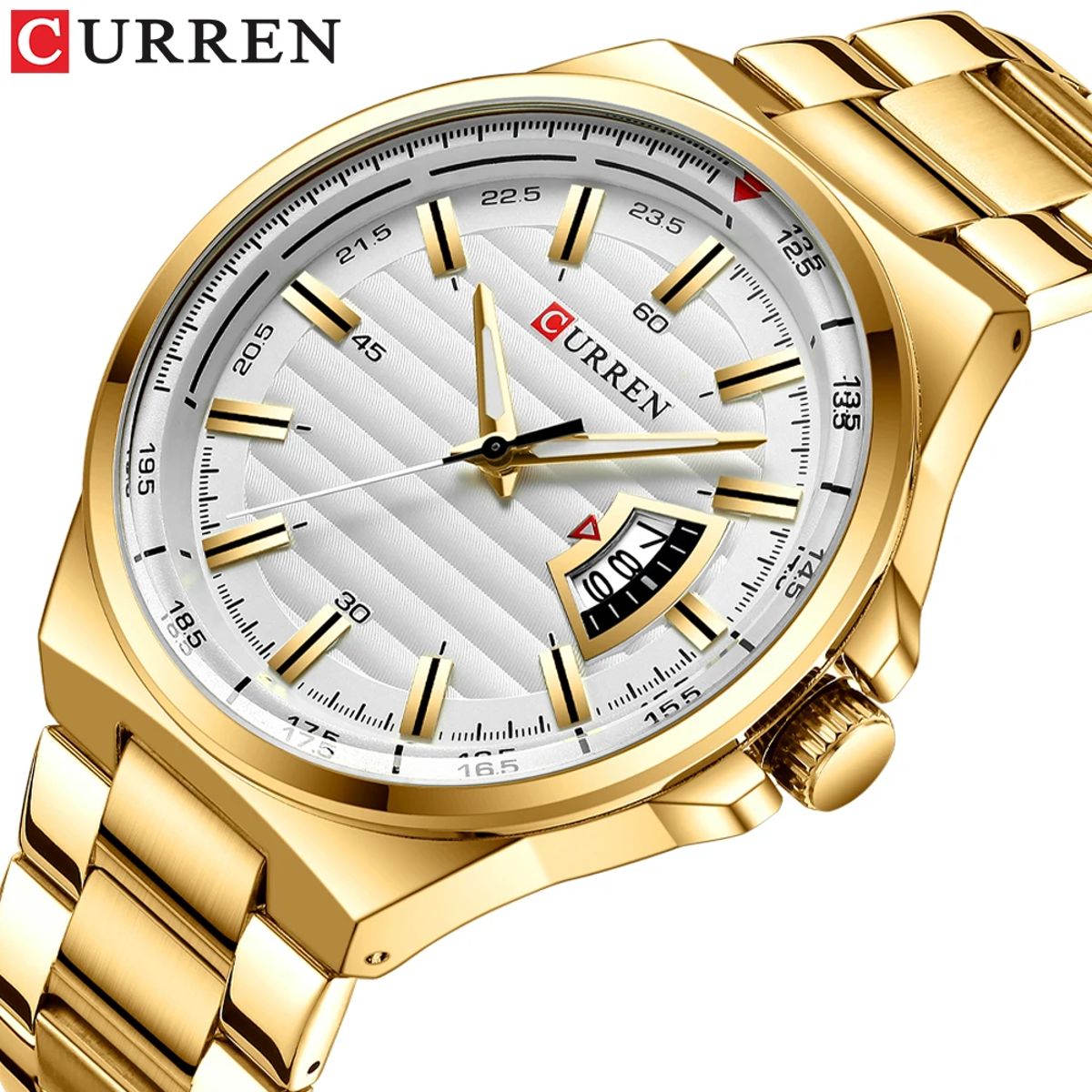 Men’s Luxury Stainless Steel Quartz Watch with Auto Date Feature Curren - Men's Dress Watches 1
