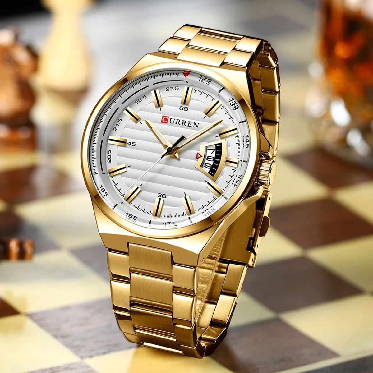 Men’s Luxury Stainless Steel Quartz Watch with Auto Date Feature Curren - Men's Dress Watches 2