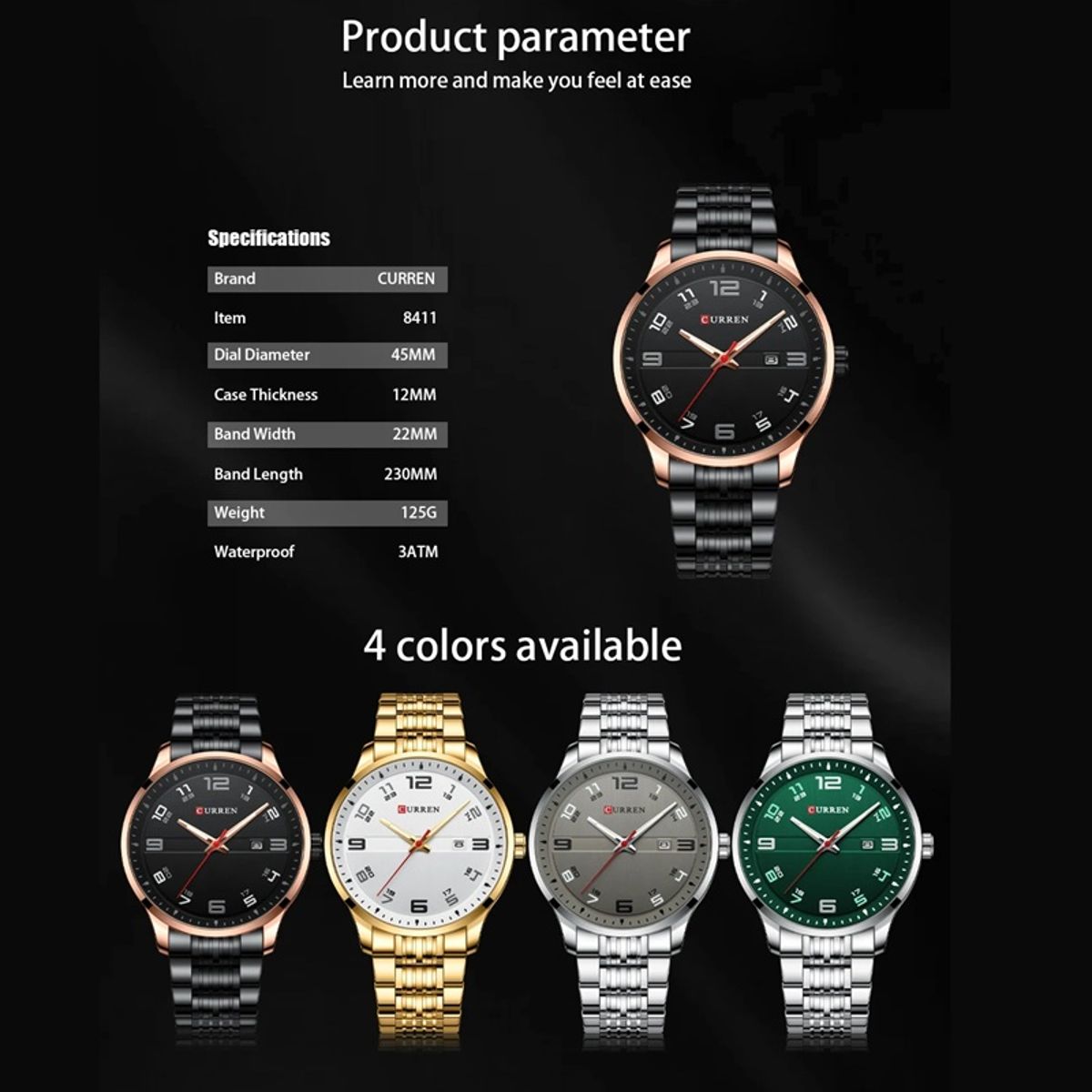 Curren - Men's Dress Watches 5