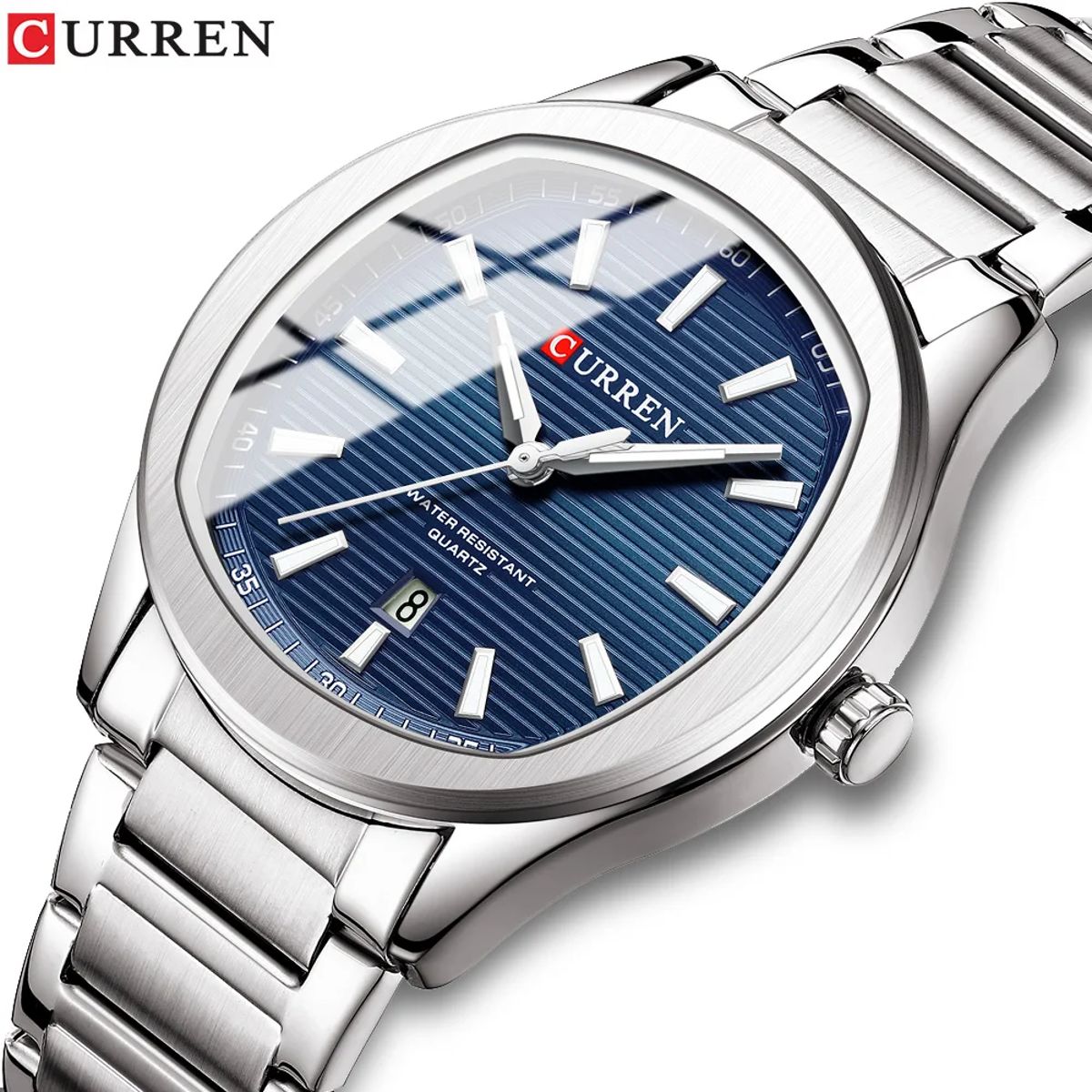 Men’s Classic Quartz Watch with Luminous Hands and Date Display