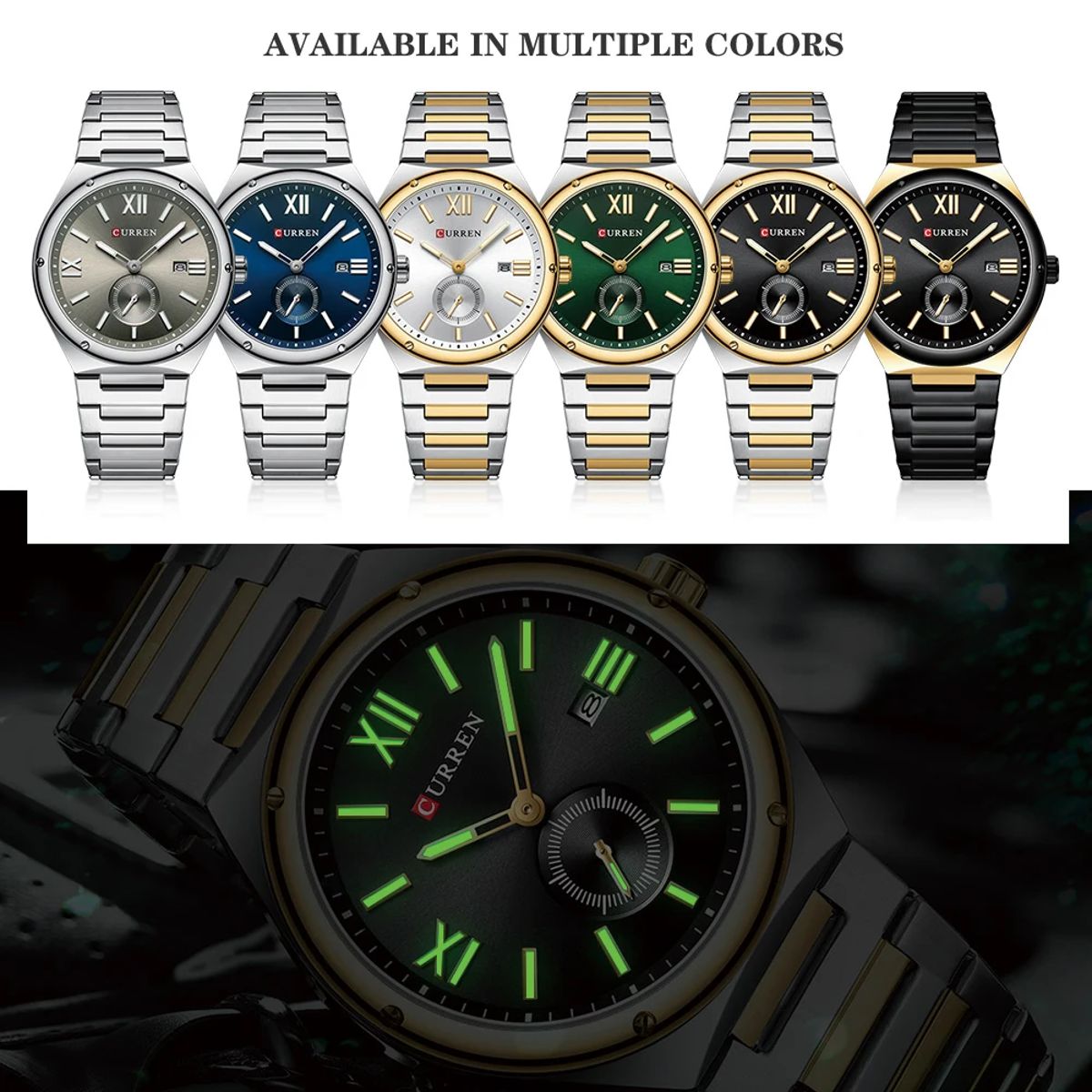 Men's Classic Stainless Steel Waterproof Quartz Watch Design