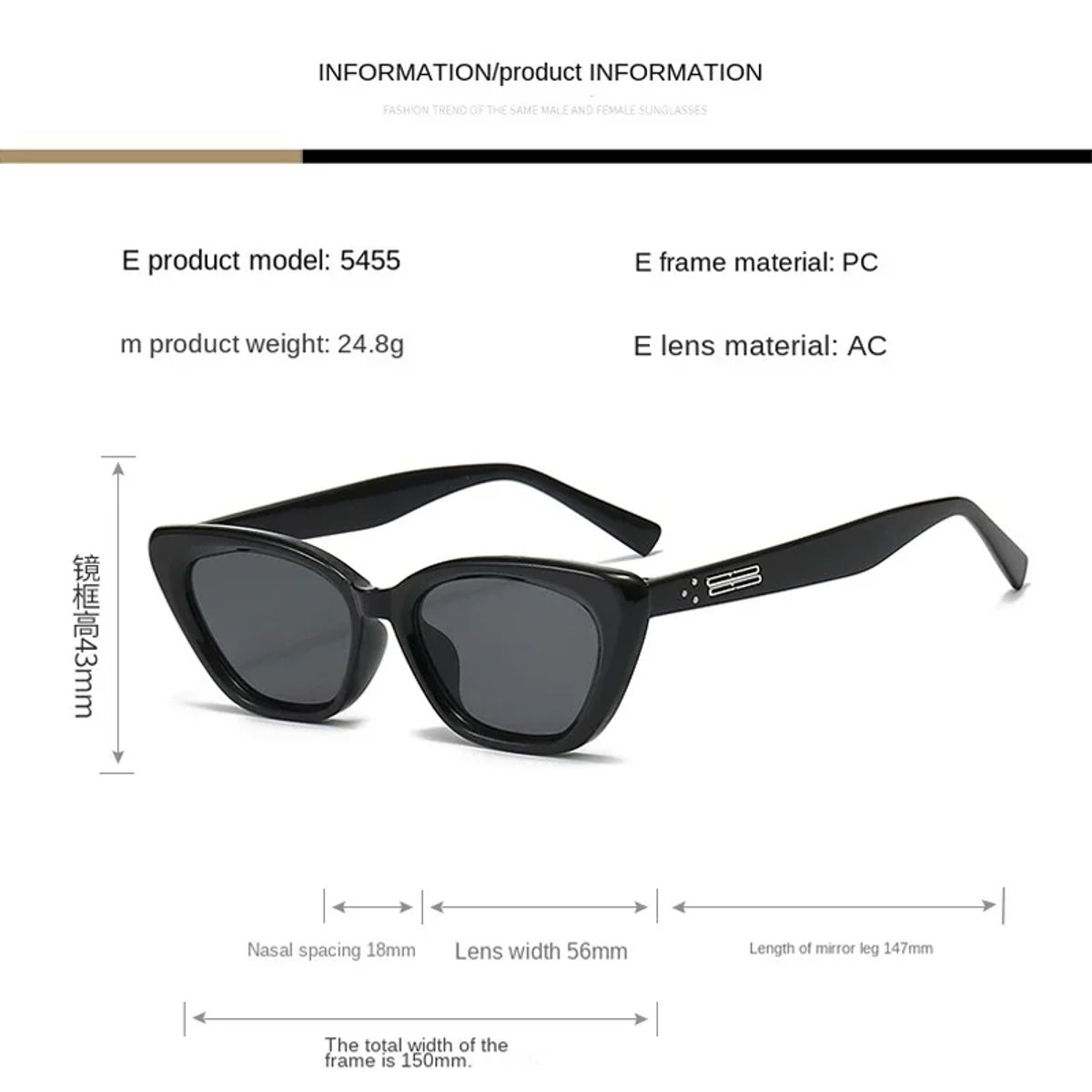 Retro Vintage Cat Eye Sunglasses for Women with UV Protection Ruisimo - Women's Cat Eye Sunglasses 3
