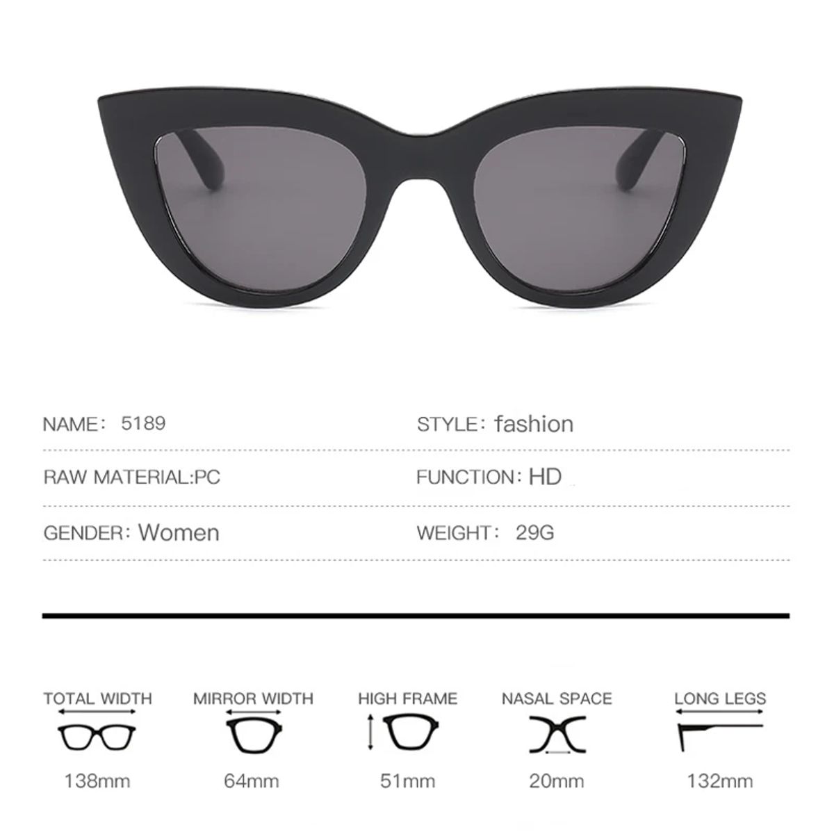 Vintage Cat Eye Sunglasses for Women with UV400 Protection Ruisimo - Women's Cat Eye Sunglasses 3
