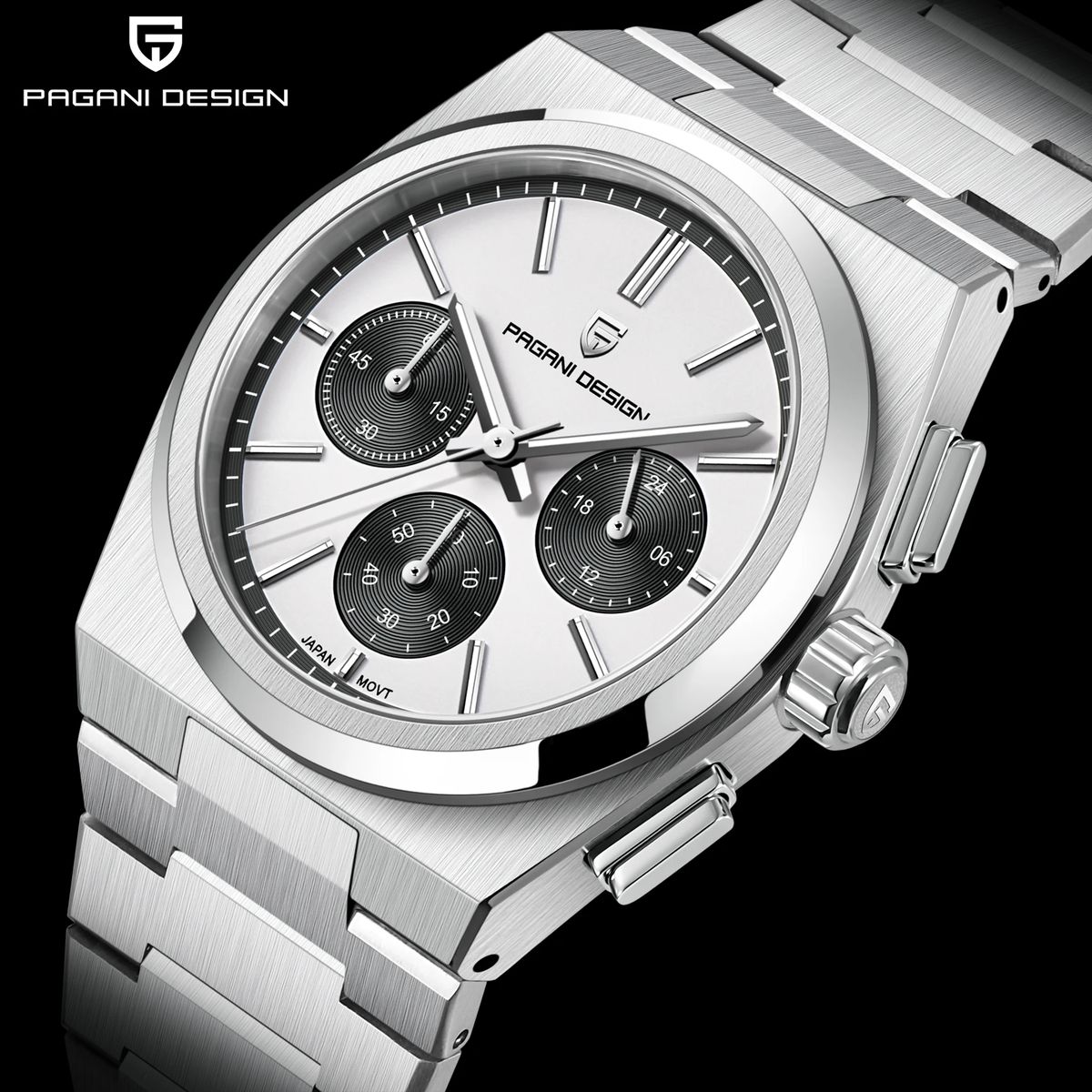 Luxury Chronograph Quartz Watch with Sapphire Glass and Style Luxury Chronograph Quartz Watch with Sapphire Glass and Style