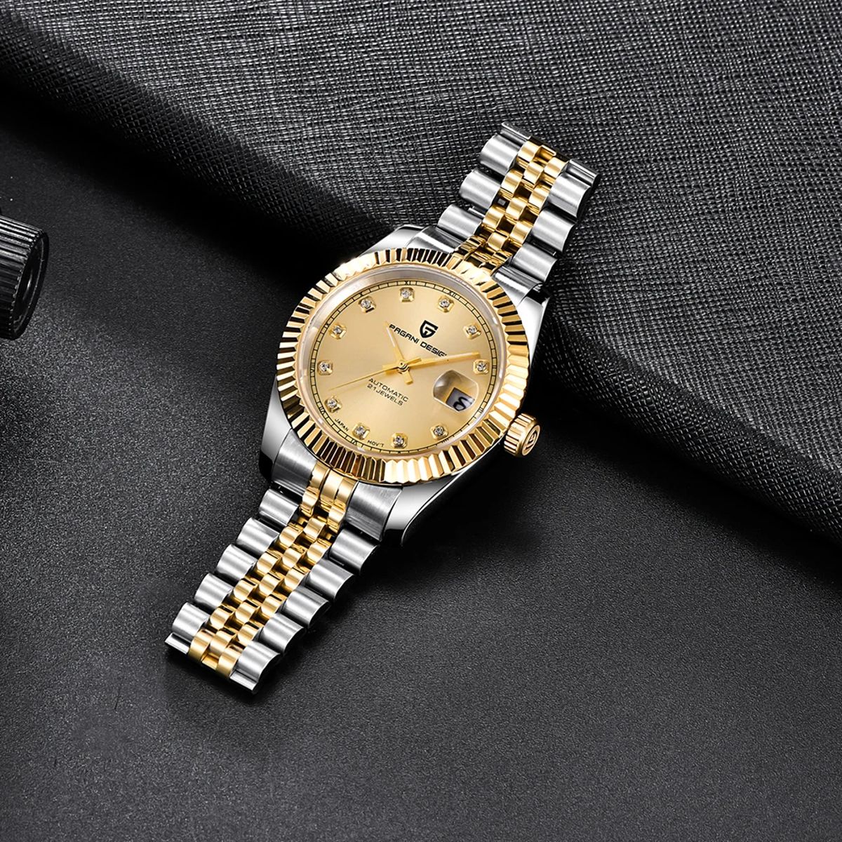 Luxury Mechanical Men's Watch with Sapphire Glass and 10Bar Waterproof