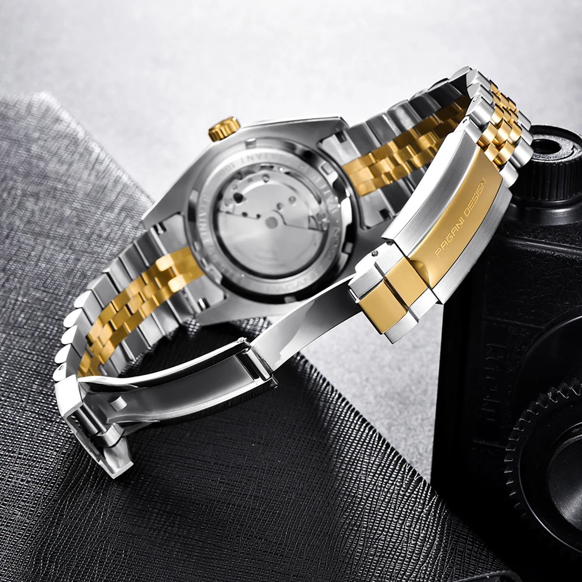 Luxury Mechanical Men's Watch with Sapphire Glass and 10Bar Waterproof