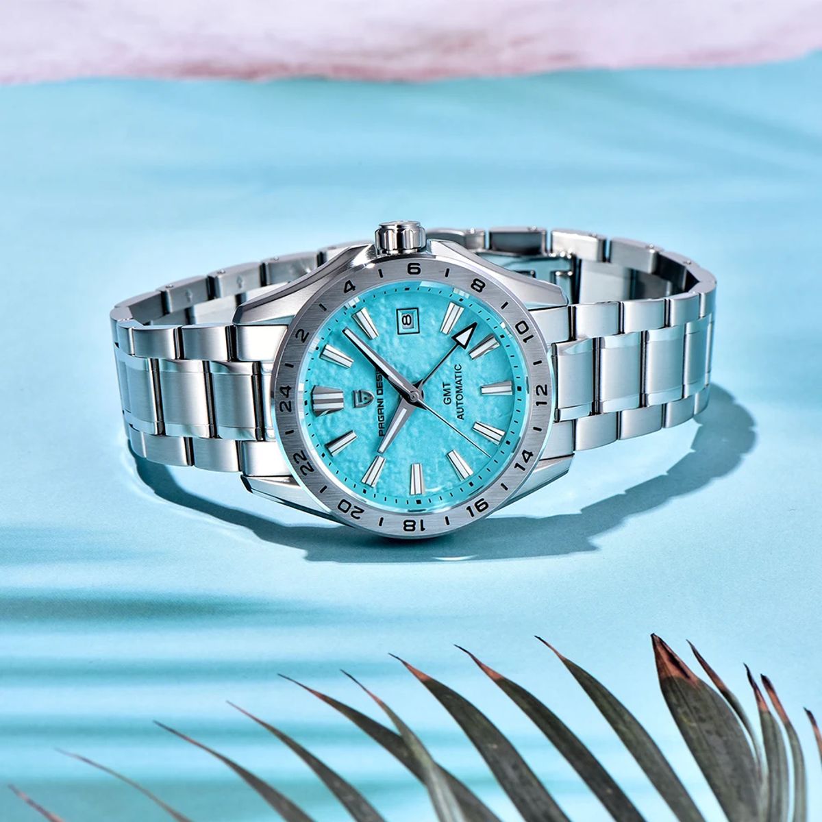Luxury Automatic Mechanical Watch with Sapphire Glass and Calendar