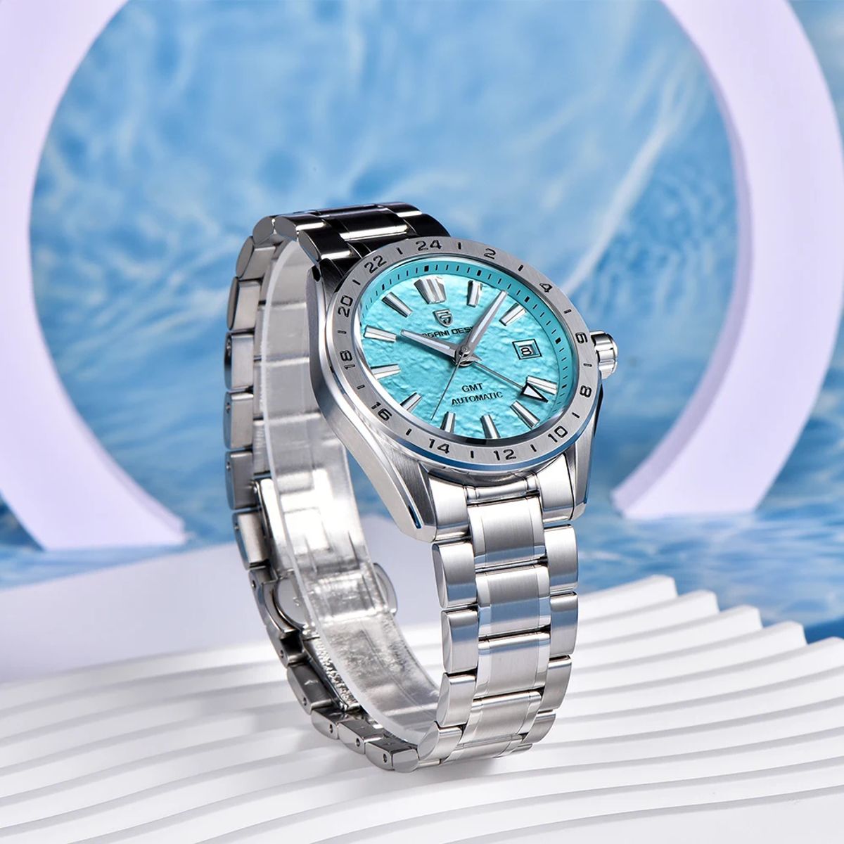 Luxury Automatic Mechanical Watch with Sapphire Glass and Calendar