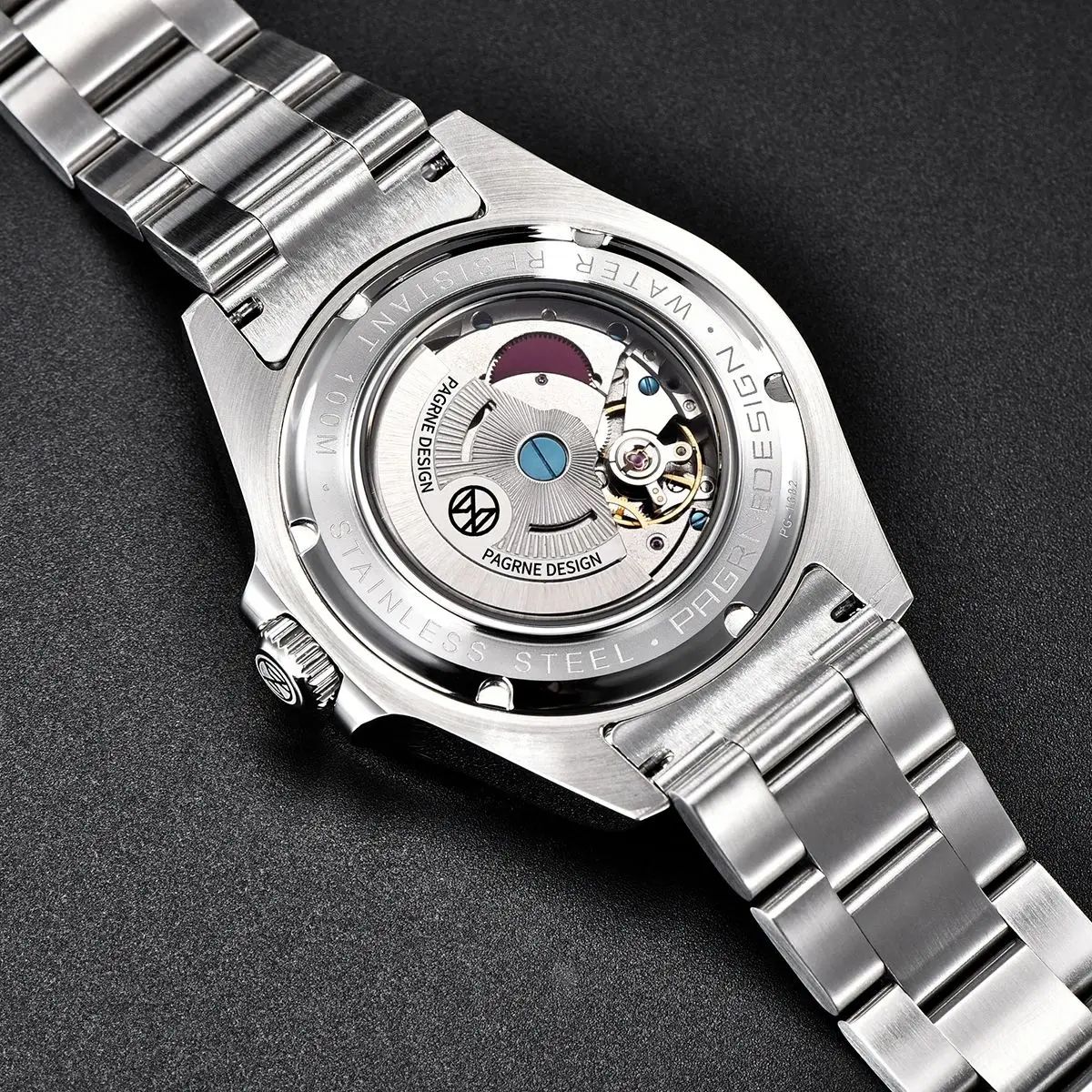 Elegant GMT Mechanical Watch with Sapphire Glass and Calendar