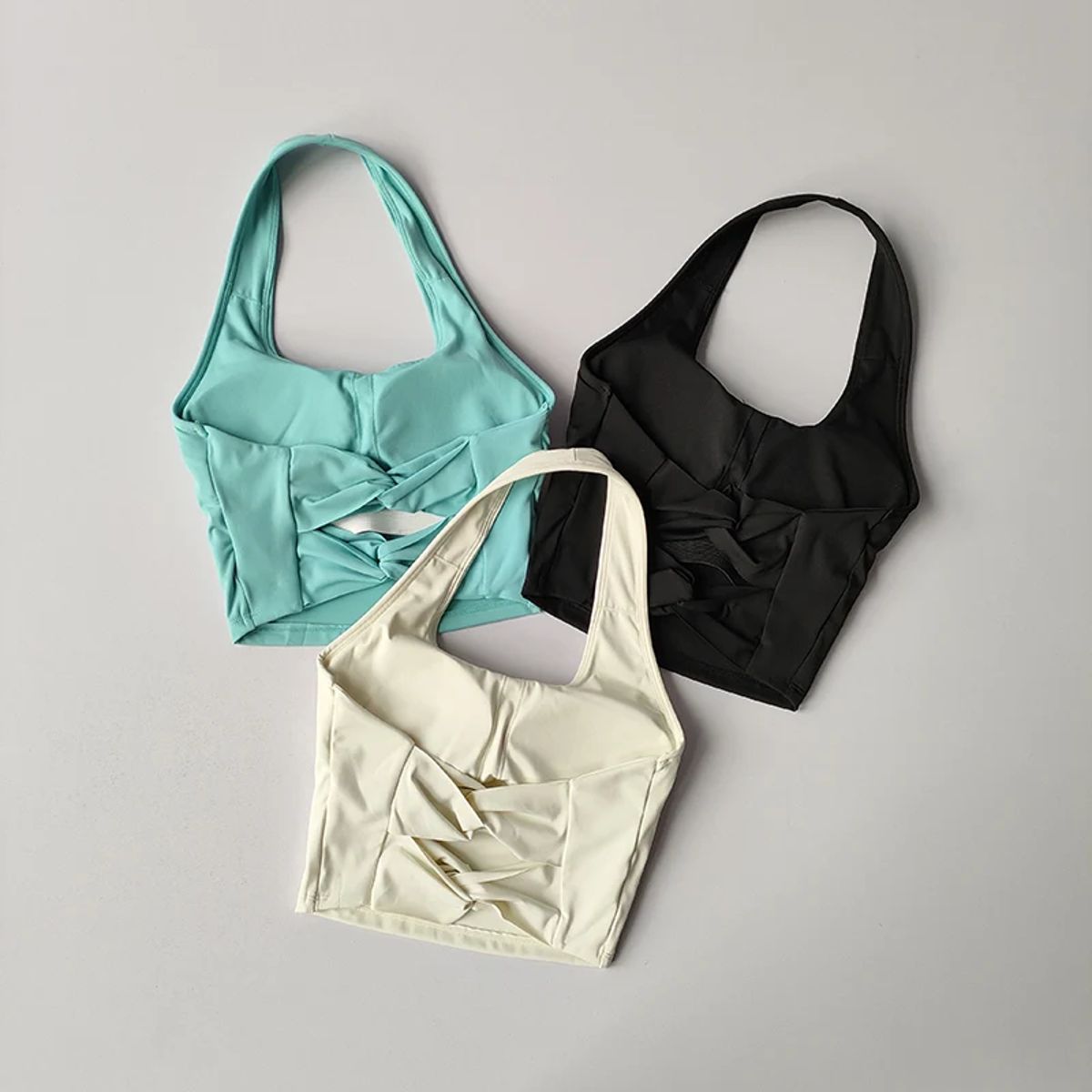 Halter Neck Sports Bra with Padded Support and Stylish Back Halter Neck Sports Bra with Padded Support and Stylish Back