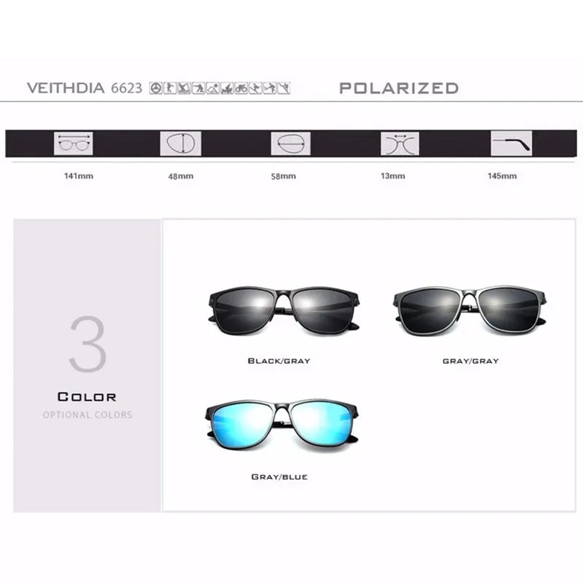 Veithdia - Men's Aviator Sunglasses 5