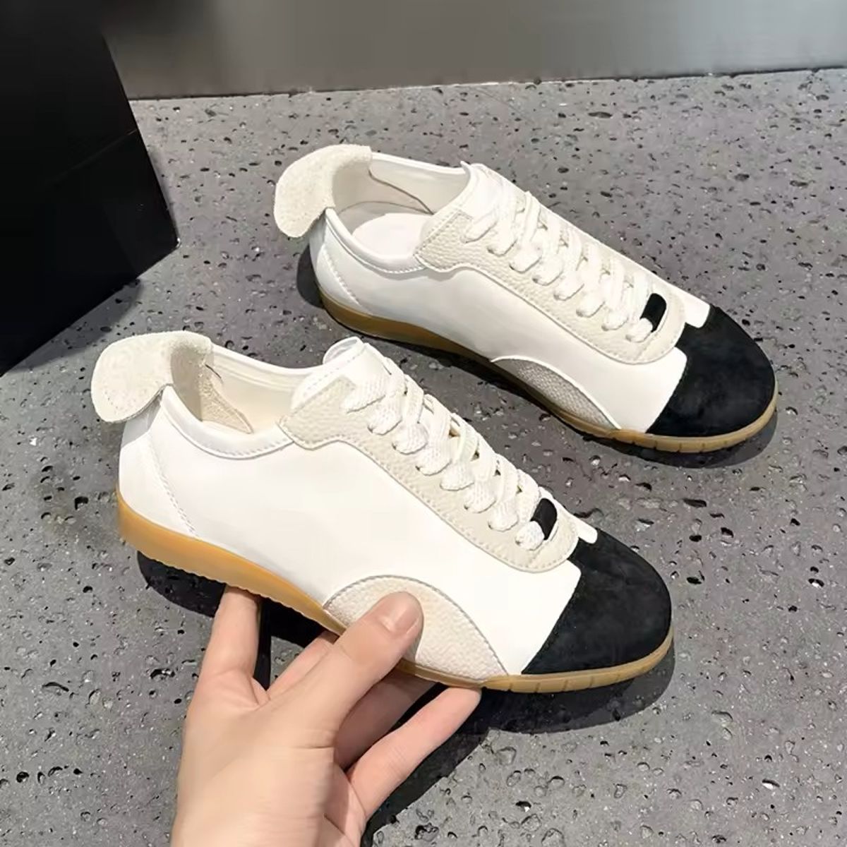 Genuine Leather Platform Sneakers for Women with Casual Style