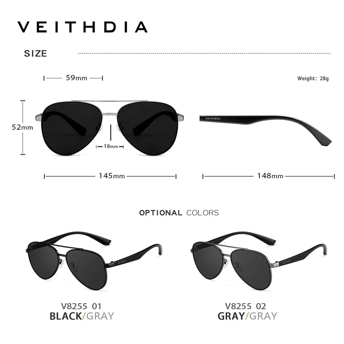 Veithdia - Men's Aviator Sunglasses 5