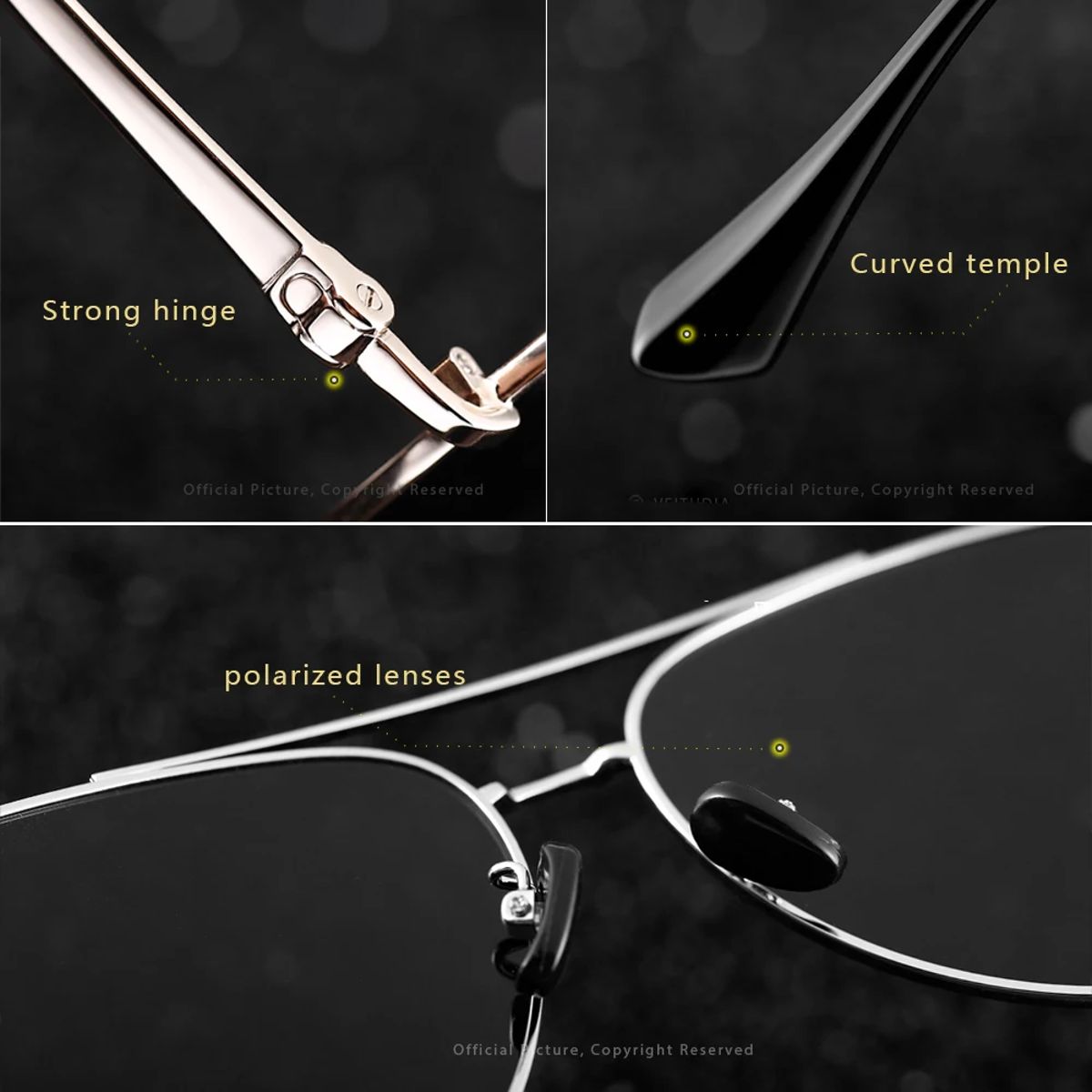 Veithdia - Men's Aviator Sunglasses 3