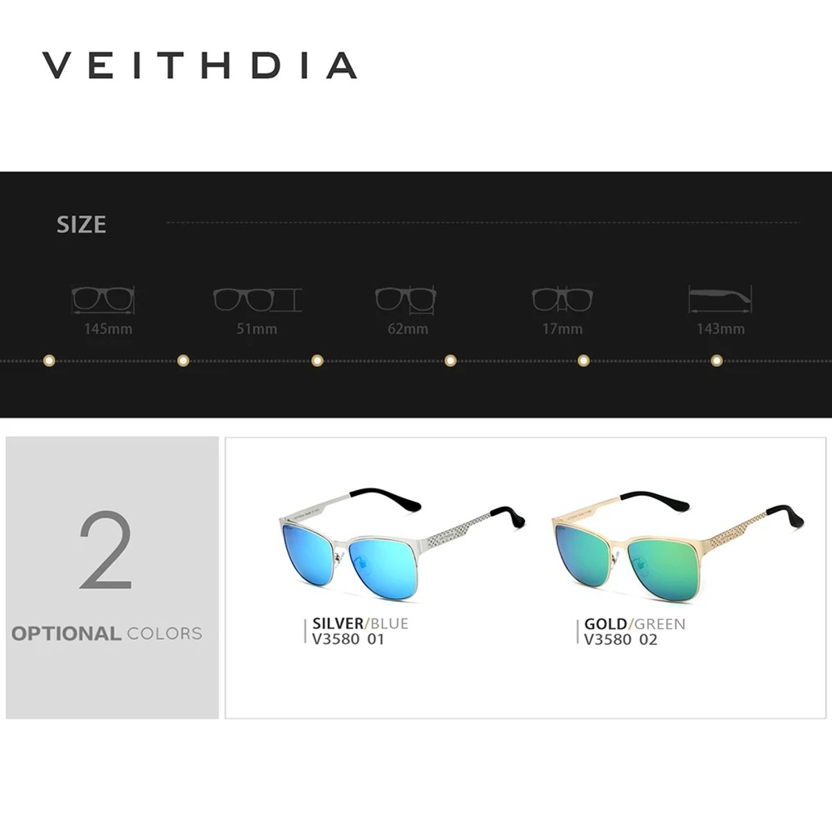 Veithdia - Men's Aviator Sunglasses 4