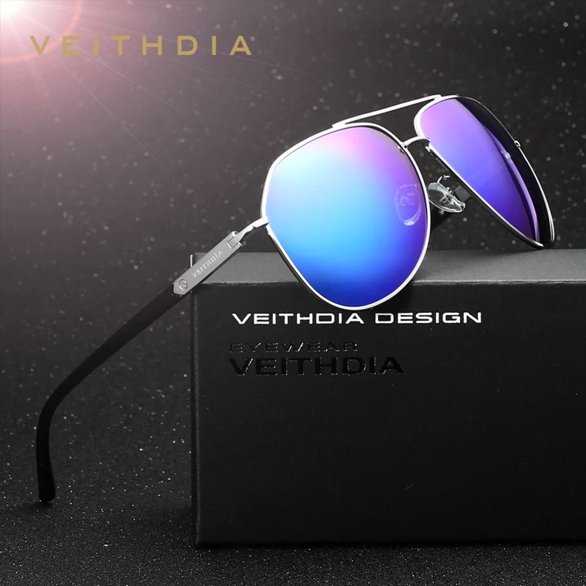 Veithdia - Men's Aviator Sunglasses 1
