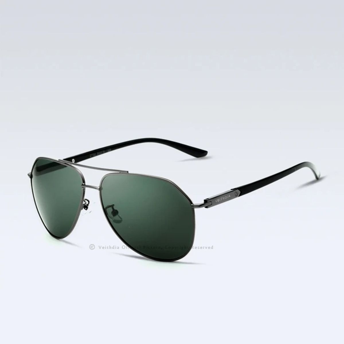 Polarized Pilot Sunglasses with UV400 Mirror Coated Lenses Veithdia - Men's Aviator Sunglasses