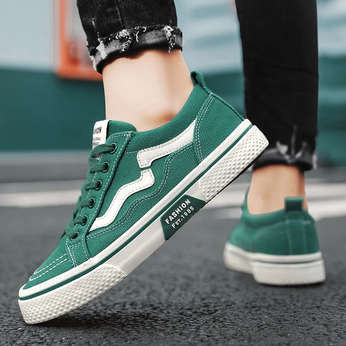 Men’s Low-Top Canvas Vulcanized Espadrille Sneakers for Summer Men’s Low-Top Canvas Vulcanized Espadrille Sneakers for Summer