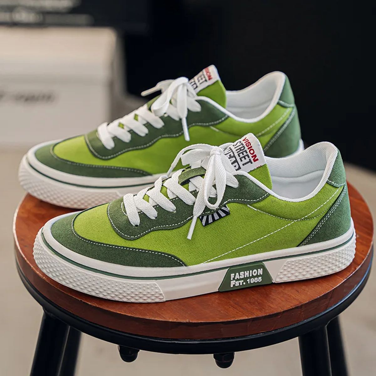 Men’s Harajuku Canvas Vulcanized Sneakers for Spring Summer