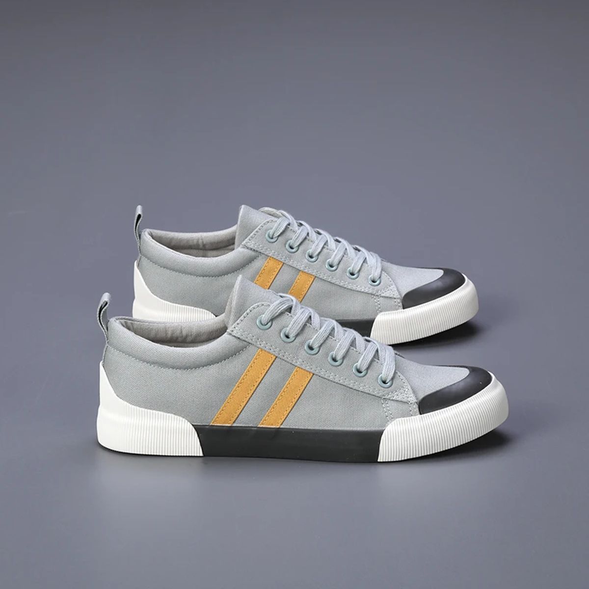 Low-Top Canvas Vulcanized Sneakers for Men Spring Summer