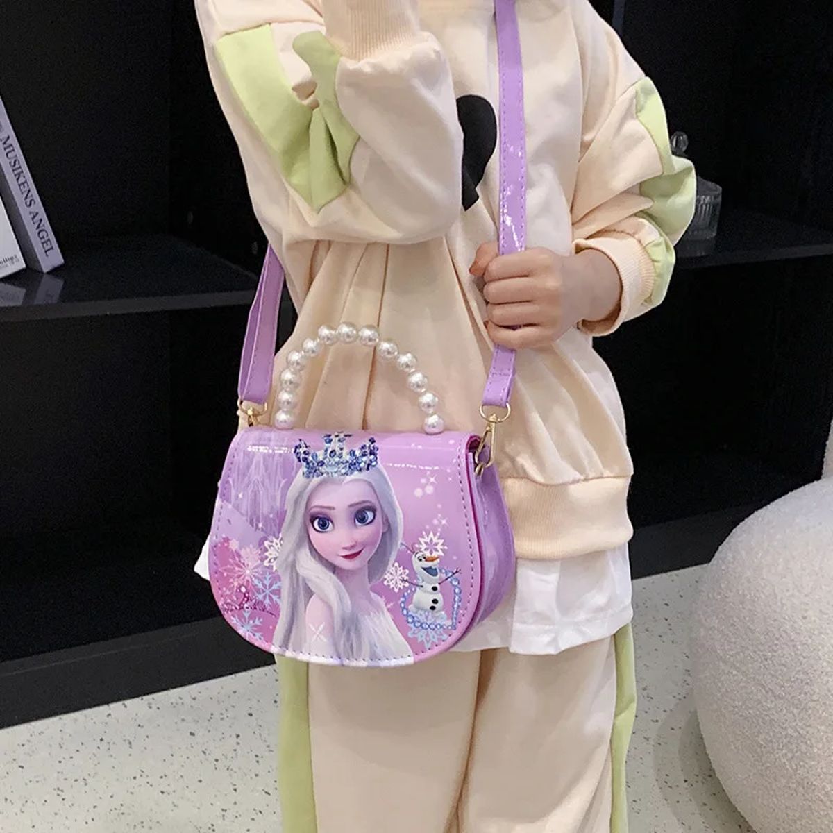 Charming Cartoon Princess Shoulder Bag for Girls' Everyday Use